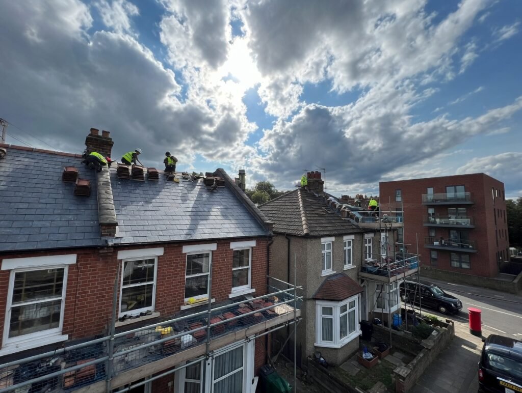 Professional roofing services in Ealing W5 with new tiled roof installation